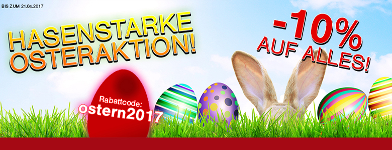 hasenstarke Osteraktion bei DekoPLANET24.de - 10% rabatt auf alles!