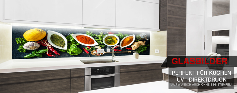 Küchenrückwand aus Glas - Digitaler UV-Druck - Glasbild